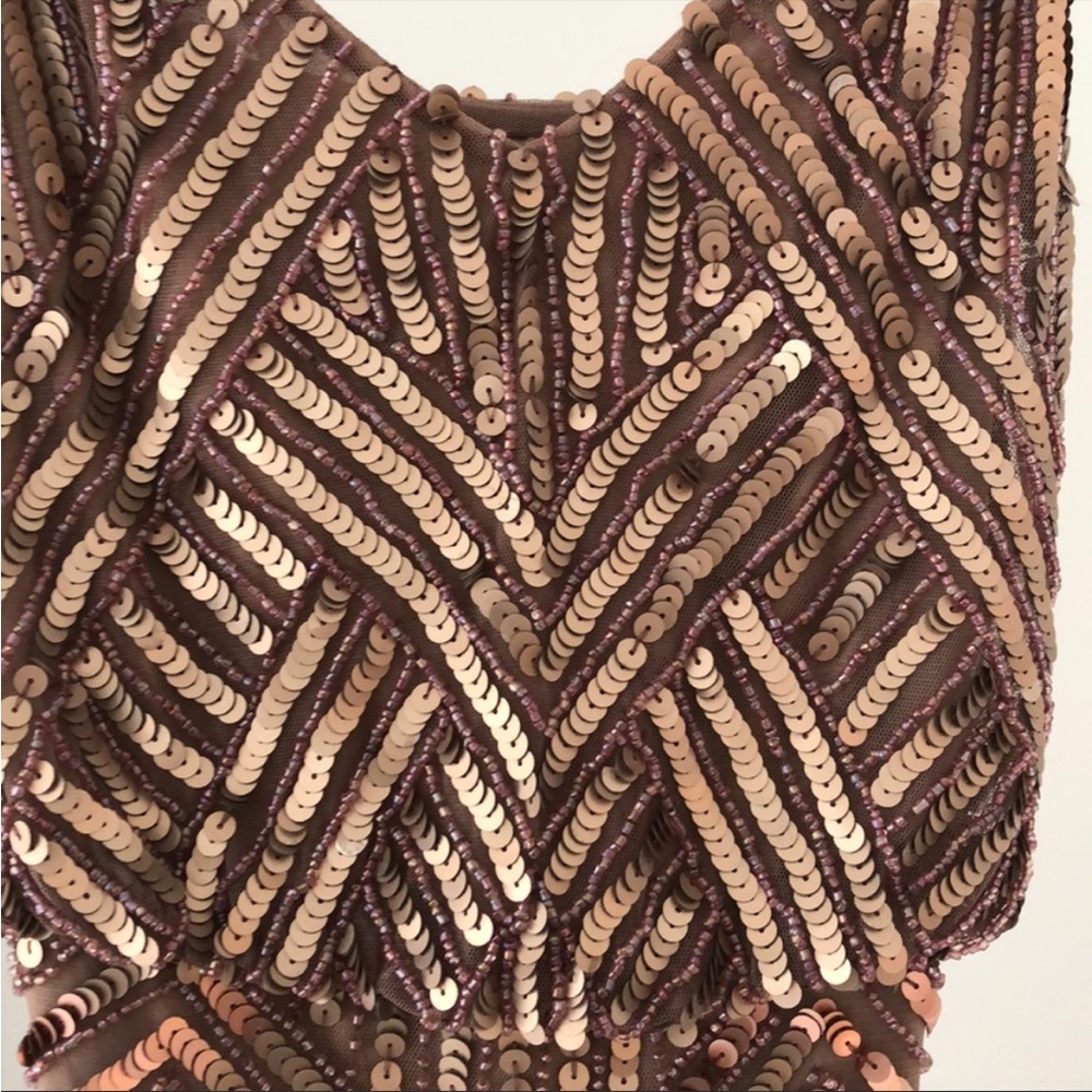 Adrianna Papell sequined beaded gown